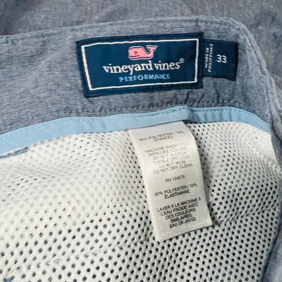Vineyard Vines Flat Front Shorts Gray Blue - 33 - Picture 5 of 5